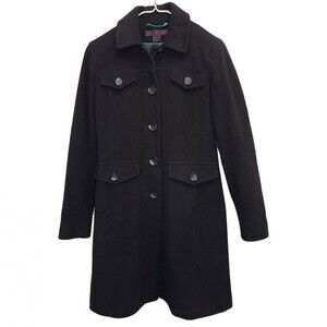 Via Spiga Red Wool Cashmere Peacoat Sz 2
